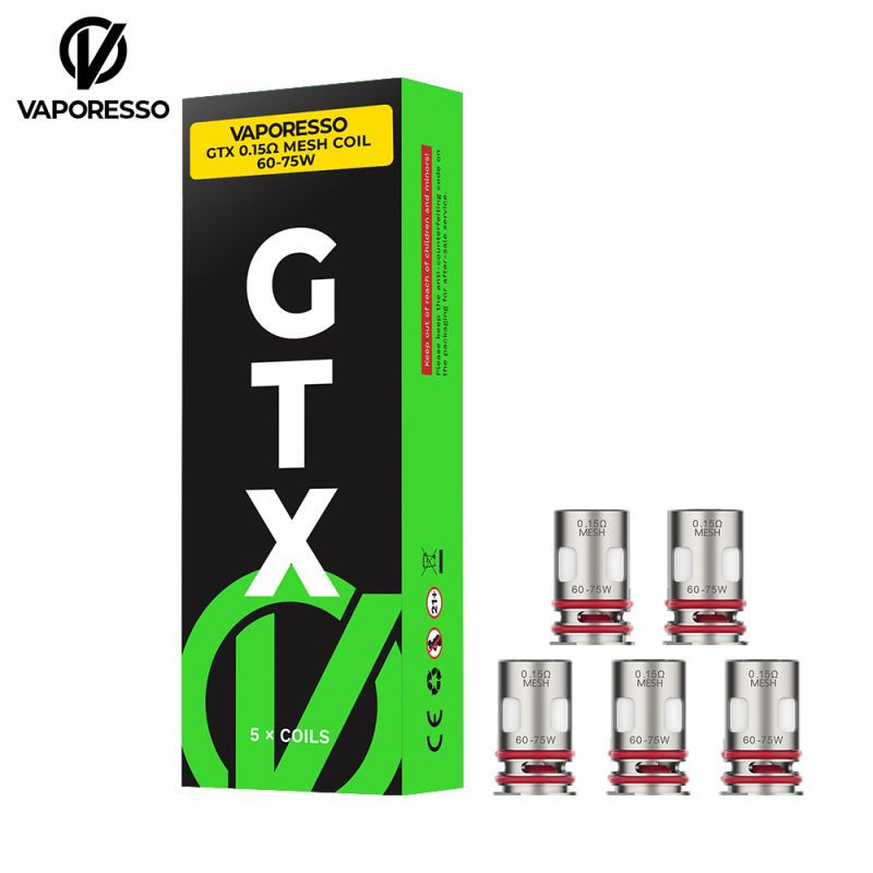 Résistances GTX/GTX-2 (5pcs) - Vaporesso - Mesh 0.15ohm