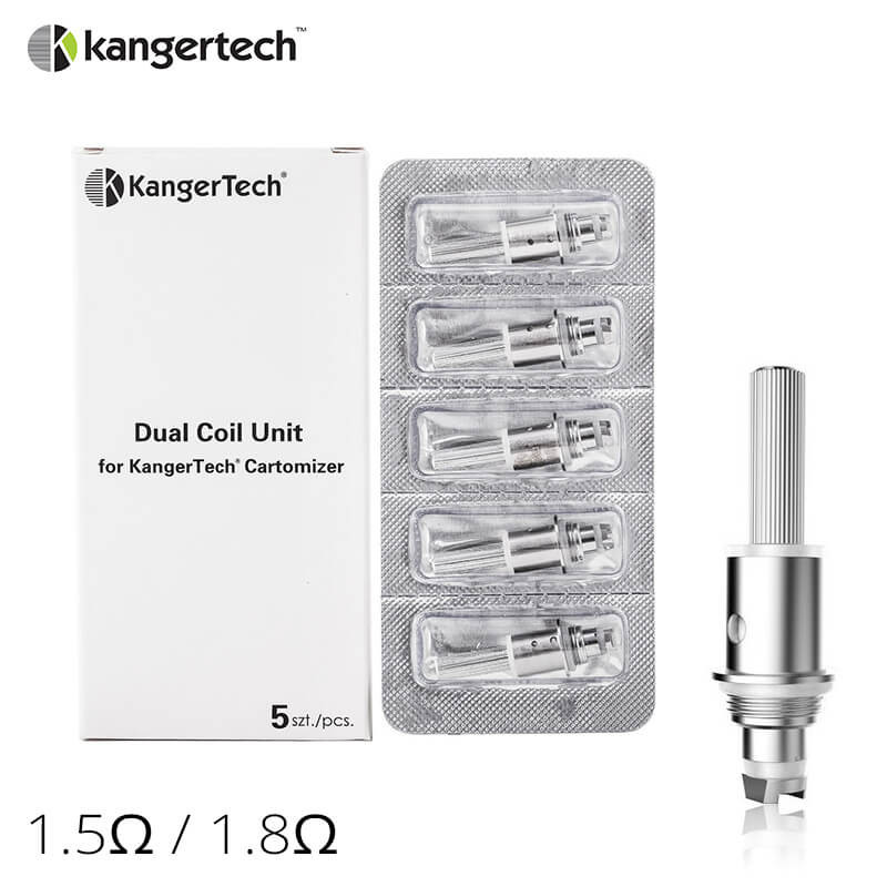 Résistances Dual Coil (5pcs) - Kangertech - 1.5ohm