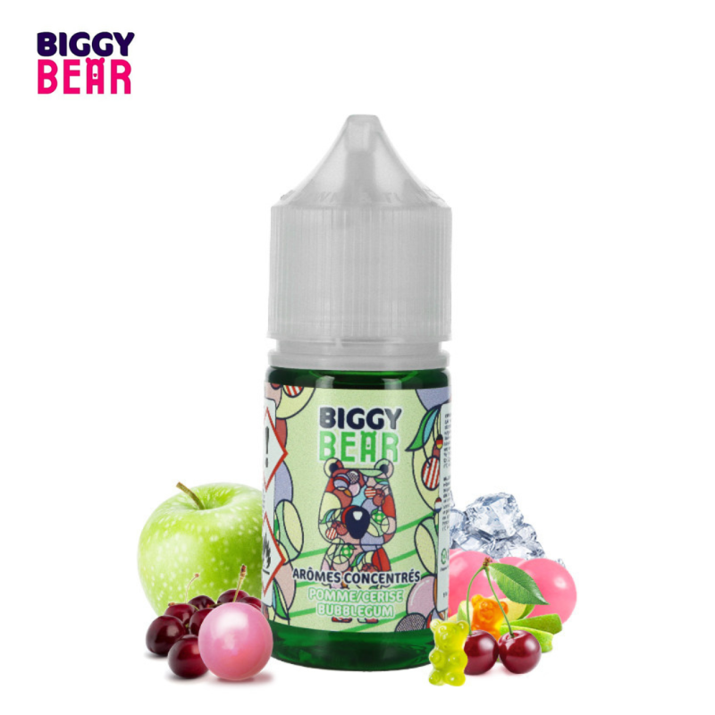 Concentré Pomme Cerise Bubblegum 30ml - Biggy Bear - 0mg
