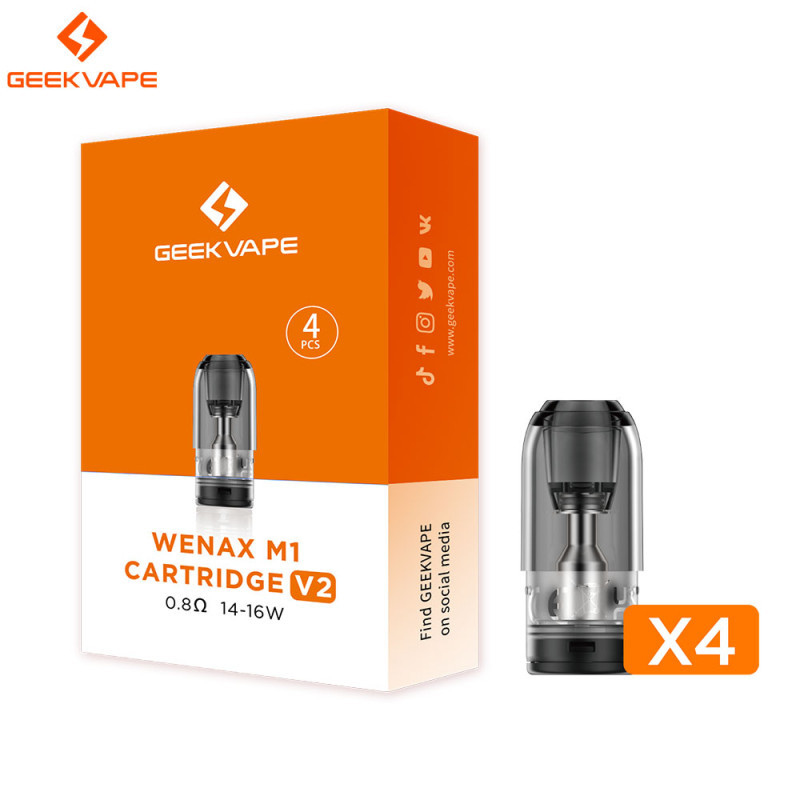 Cartouches Wenax M1 2ml V2 (4pcs) - Geekvape - 0.8ohm