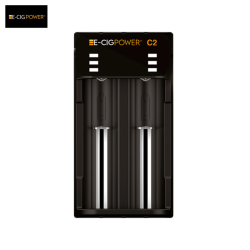 C2 Chargeur de batterie Li-ion avec LED et Micro USB - E-Cig Power - Black
