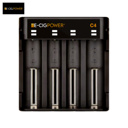 C4 Chargeur de batterie Li-ion avec LED et Micro USB - E-Cig Power - Black