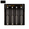 C4 Chargeur de batterie Li-ion avec LED et Micro USB - E-Cig Power - Black