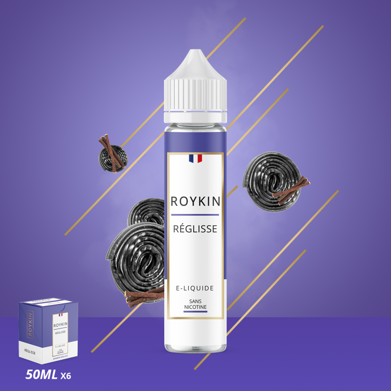 E-liquide Réglisse 50ml - Roykin - 0mg