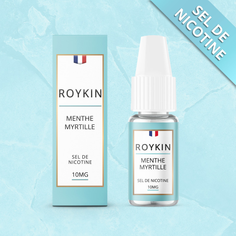 E-liquide Menthe Myrtille 10ml Nic Salt - Roykin - 10mg