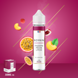 E-liquide Passion Pêche Litchi 50ml - Roykin - 0mg