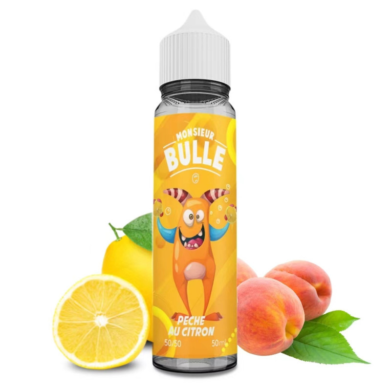 E-liquide Pêche Au Citron 50ml - Liquideo - 0mg