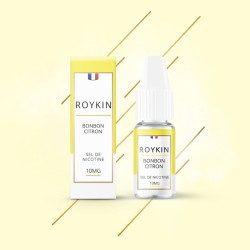 E-liquide Bonbon Citron 10ml Nic Salt - Roykin - 10mg