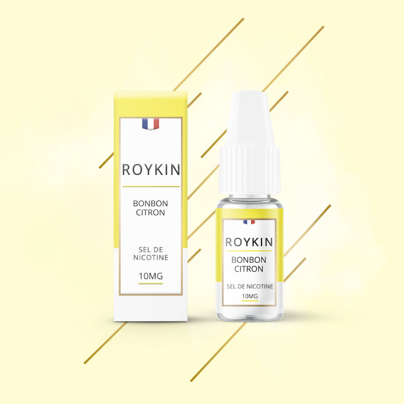 E-liquide Bonbon Citron 10ml Nic Salt - Roykin - 10mg