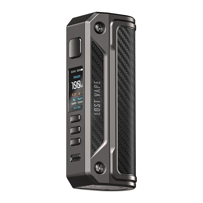 Box Thelema Solo 100W - Lost Vape - Gunmetal/Carbon Fiber