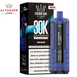 Puff Crown Bar 30K 2x10ml Hypermax Advanced - Al Fakher - Ice Blue