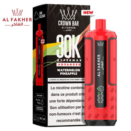 Puff Crown Bar 30K 2x10ml Hypermax Advanced - Al Fakher - Watermelon Pineapple