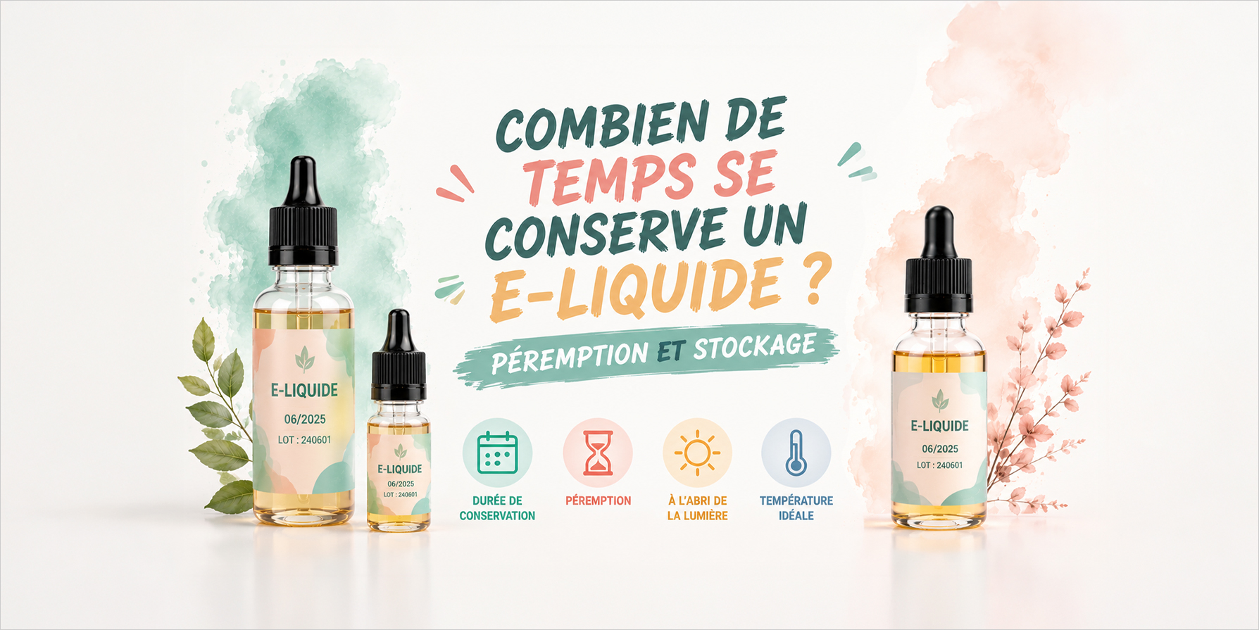 Combien de temps se conserve un e-liquide ? Péremption et stockage
