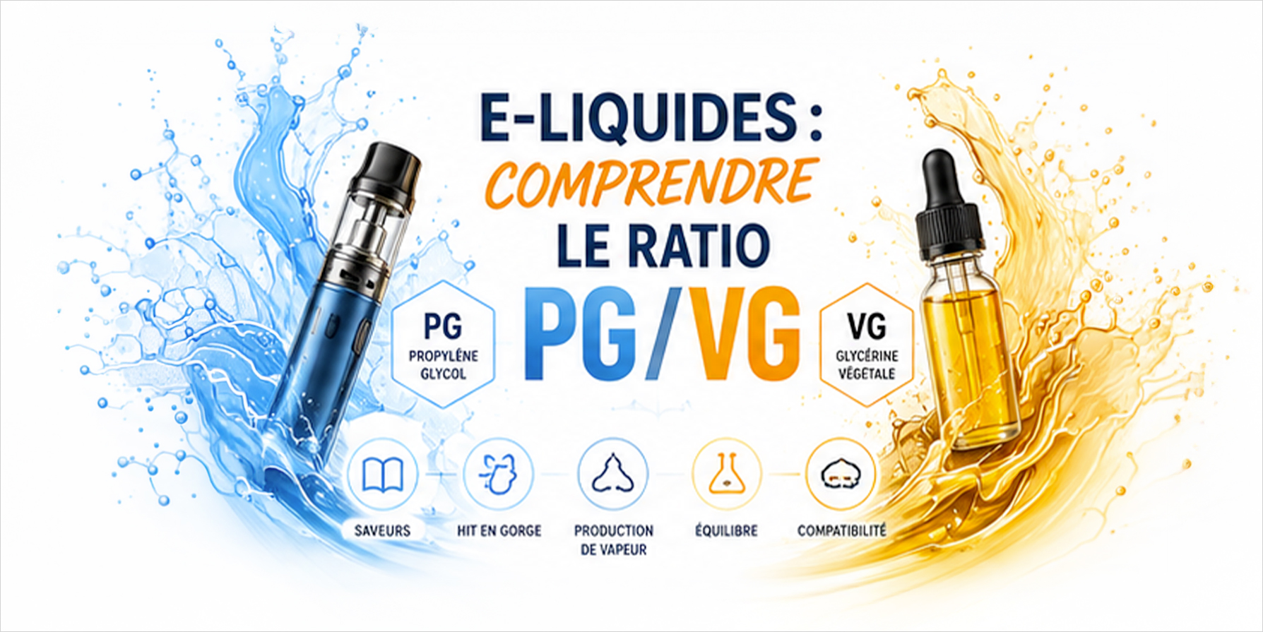 Tout comprendre sur le ratio PG/VG de vos e-liquides
